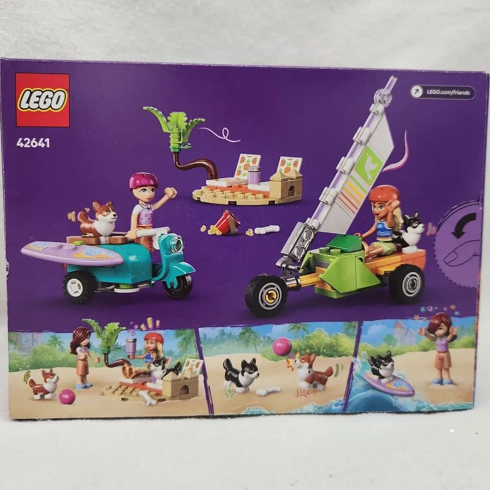 LEGO FRIENDS Surfing Dogs and Scooter Adventure 42641 Retired 113 Pcs 4 Figs NEW